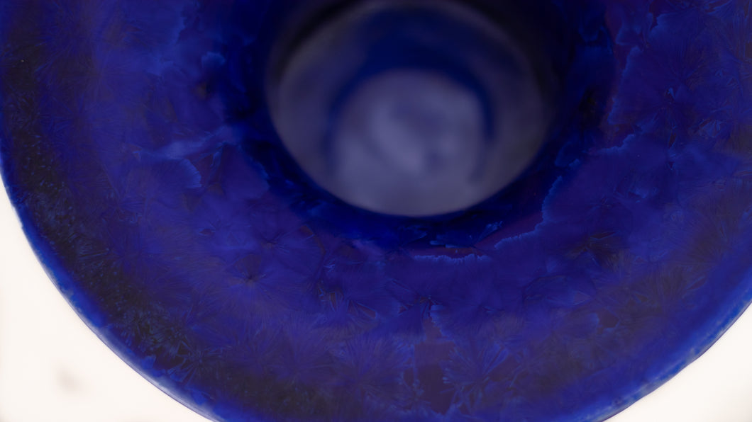 White Hole Vase Macro Crystaline Glaze