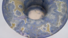 Load image into Gallery viewer, White Hole Vase Macro Crystaline Glaze
